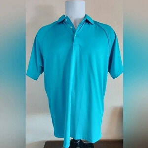 Slazenger Men's Collared Blue Polo Shirt Size Large